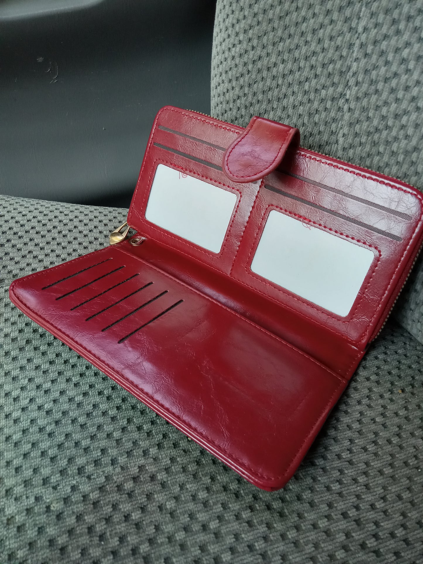 2 Section, Wristlet Wallet Phone pouch Tan Black Blue Pink Red, Zipper & Snap Lg 2 Sections ...SALE: Buy 1, 2nd 20% Off