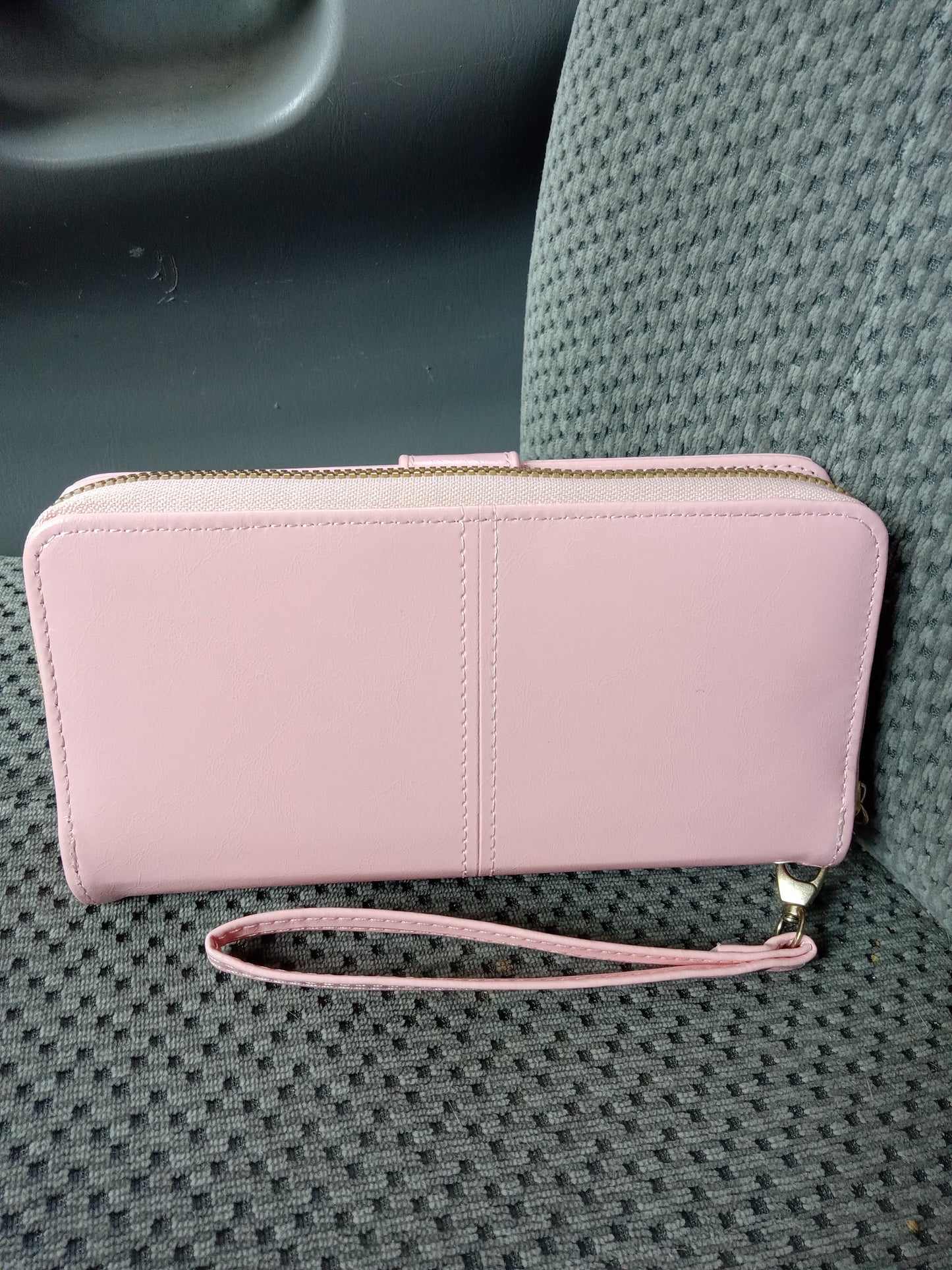 2 Section, Wristlet Wallet Phone pouch Tan Black Blue Pink Red, Zipper & Snap Lg 2 Sections ...SALE: Buy 1, 2nd 20% Off