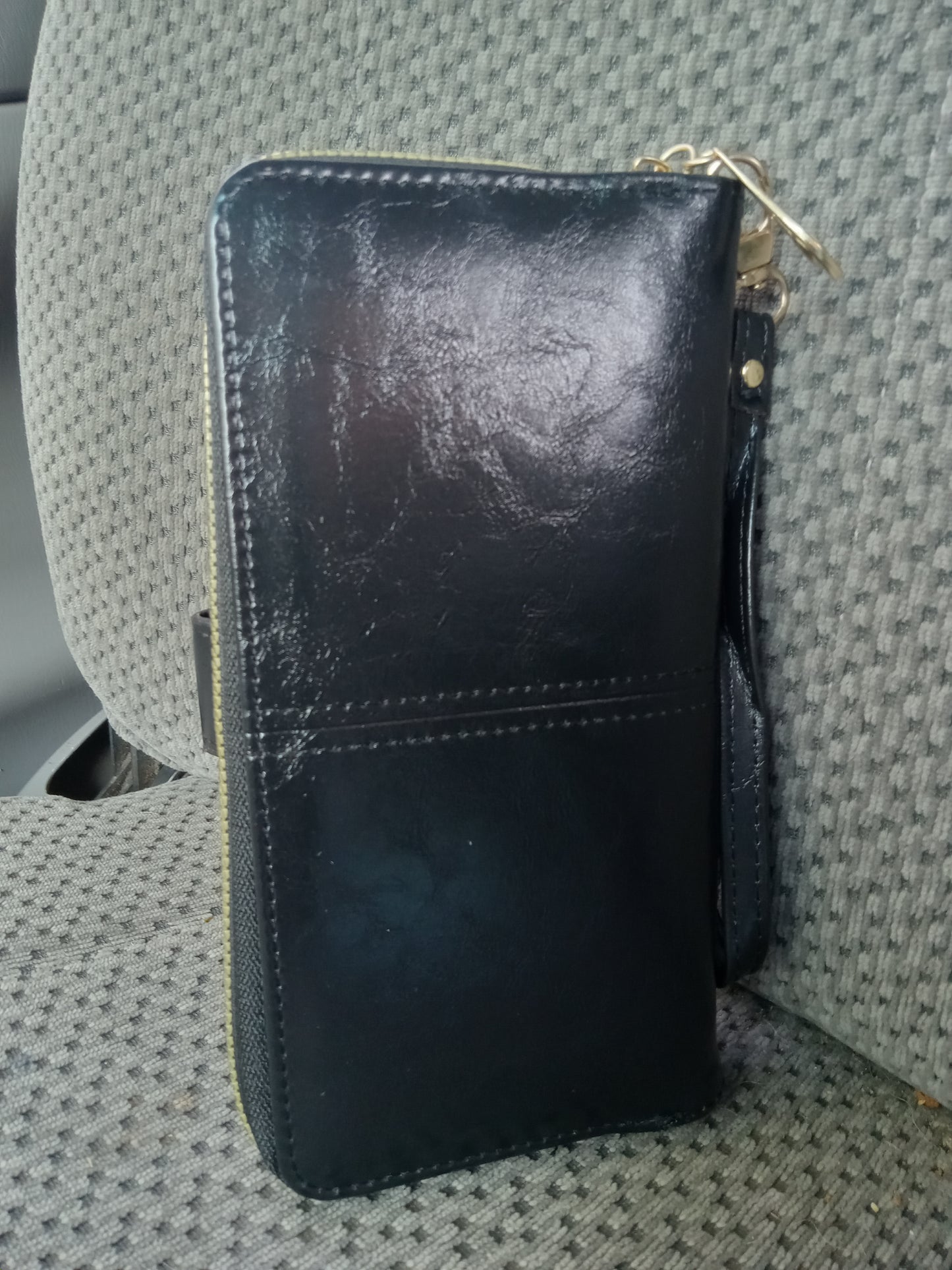 2 Section, Wristlet Wallet Phone pouch Tan Black Blue Pink Red, Zipper & Snap Lg 2 Sections ...SALE: Buy 1, 2nd 20% Off