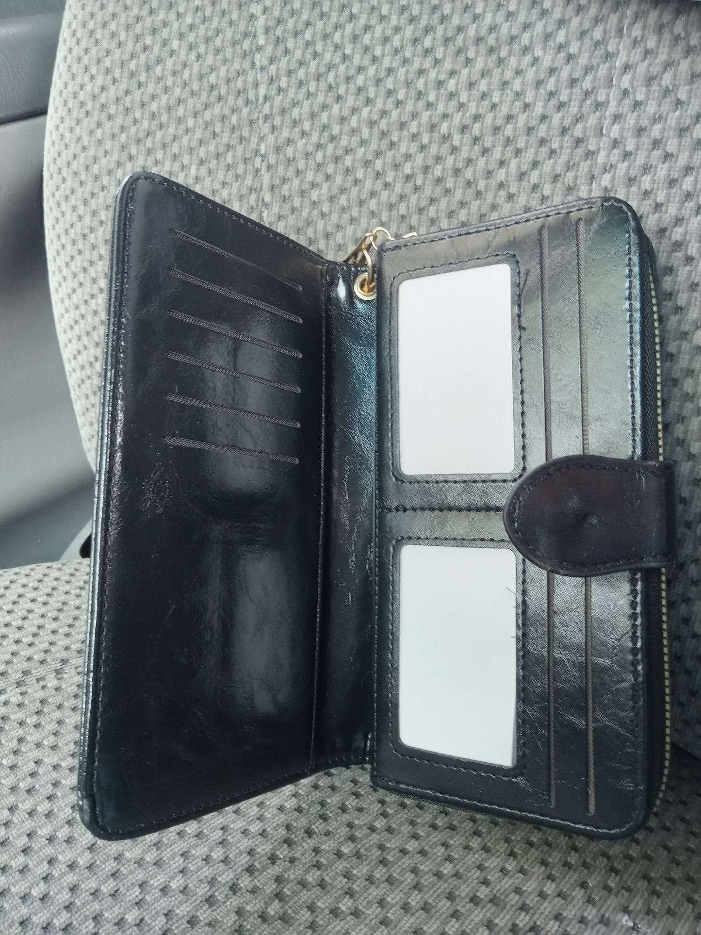 2 Section, Wristlet Wallet Phone pouch Tan Black Blue Pink Red, Zipper & Snap Lg 2 Sections ...SALE: Buy 1, 2nd 20% Off