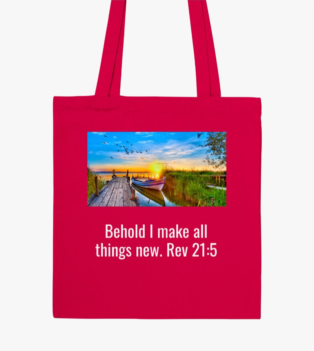 Classic Tote Bag with Bible Verse-- Rev 21:5