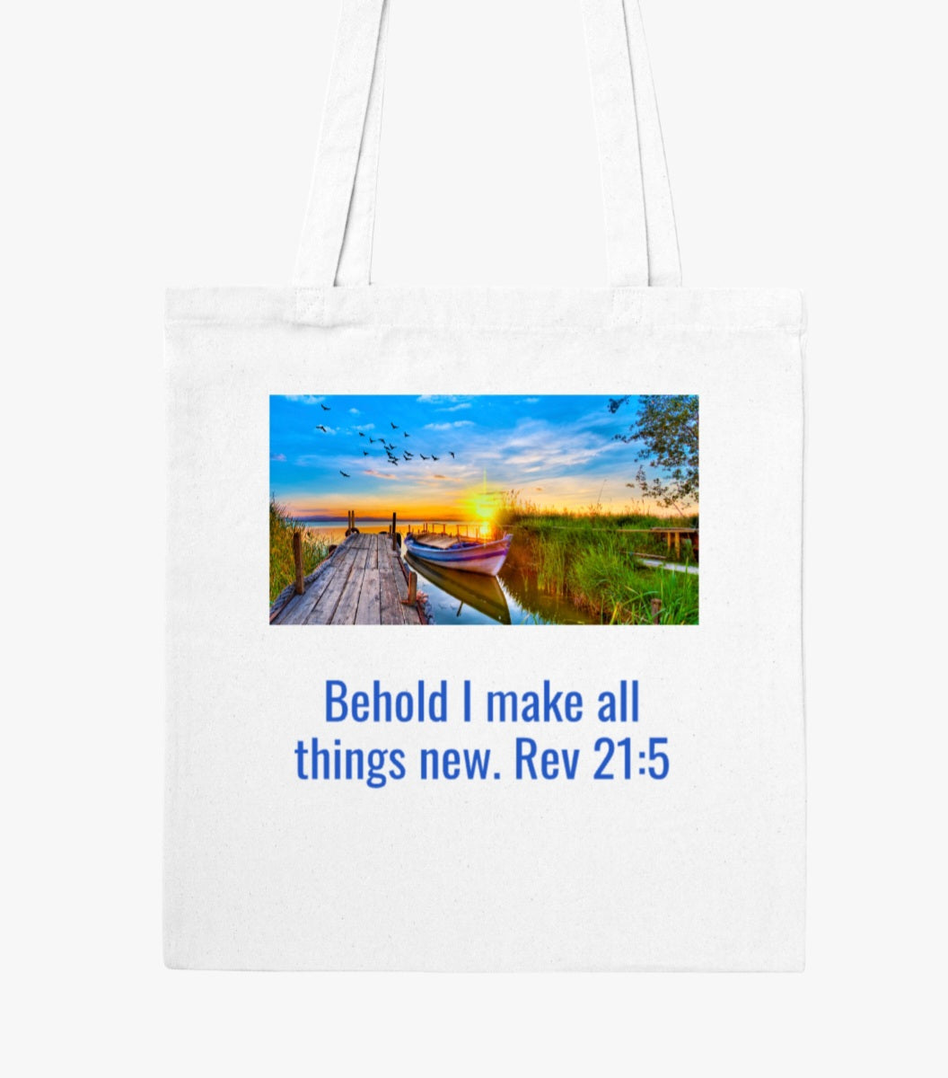 Classic Tote Bag with Bible Verse-- Rev 21:5