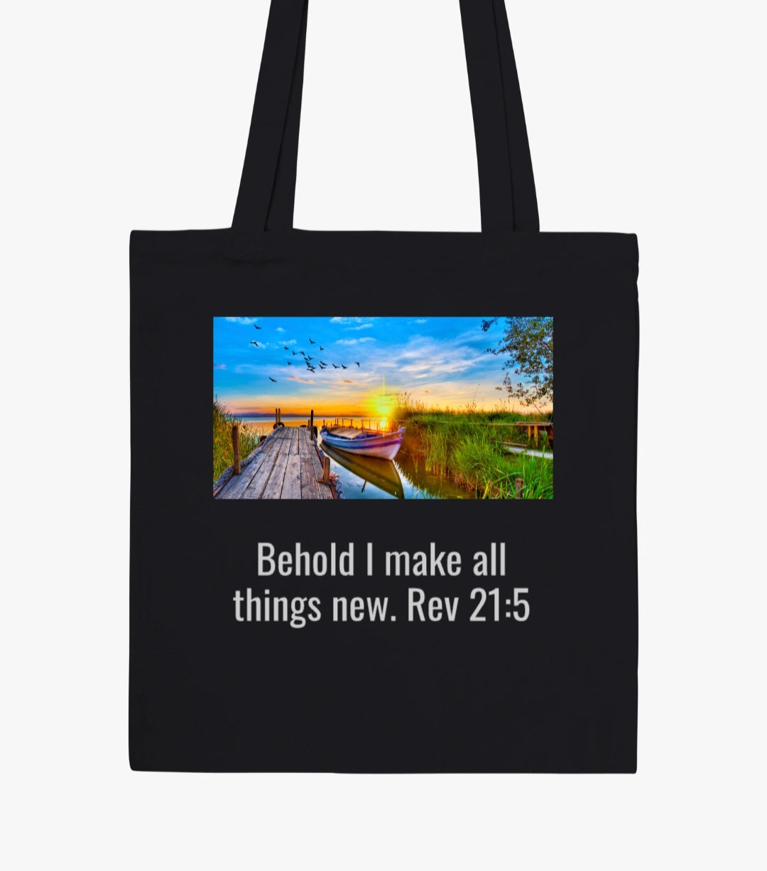 Classic Tote Bag with Bible Verse-- Rev 21:5